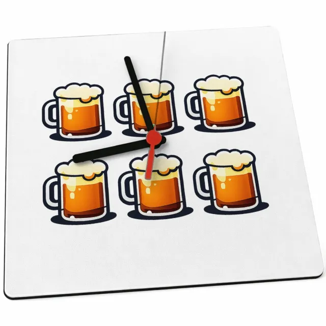 Mr Cadeautjes Klok 19 x 19 - design Een vergelijkbare humoristische woordspeling, maar met een a | cadeau Wit