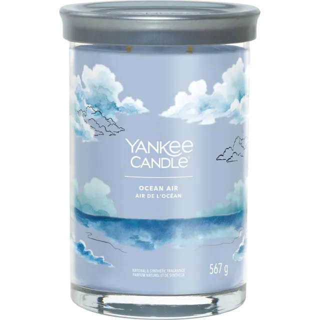 Yankee Candle Ocean Air Large Tumbler Geurkaars - 100 branduren - twee lonten blauw