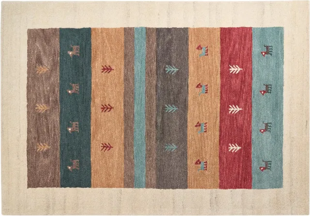 Beliani SARILAR - Modern vloerkleed - Multicolor - 160 x 230 cm - Wol Meerkleurig