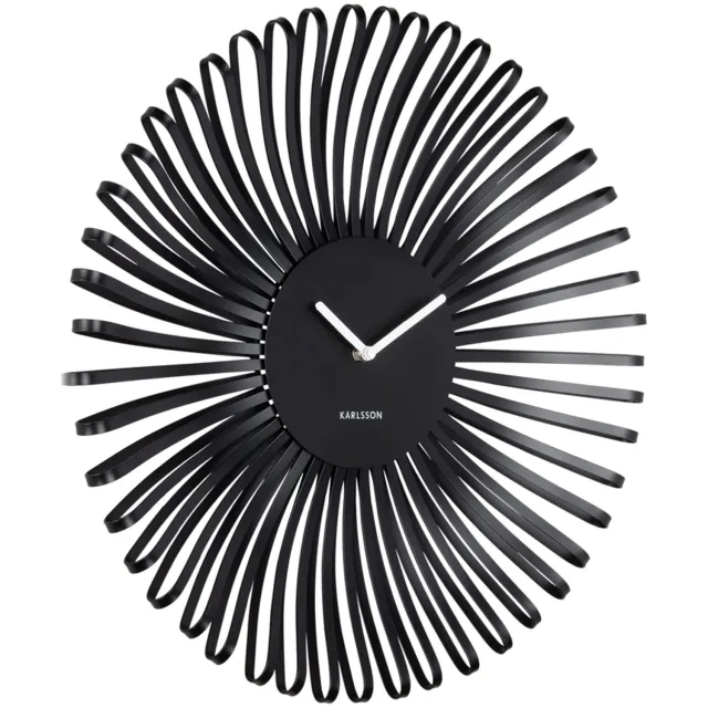 Karlsson Wandklok Polo - Zwart - 48x48x48cm - Wandklok Modern