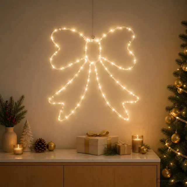 vidaXL LED-kerststrik lichtslang LOVIISA 70 LED's Warmwit 50 x 51 cm