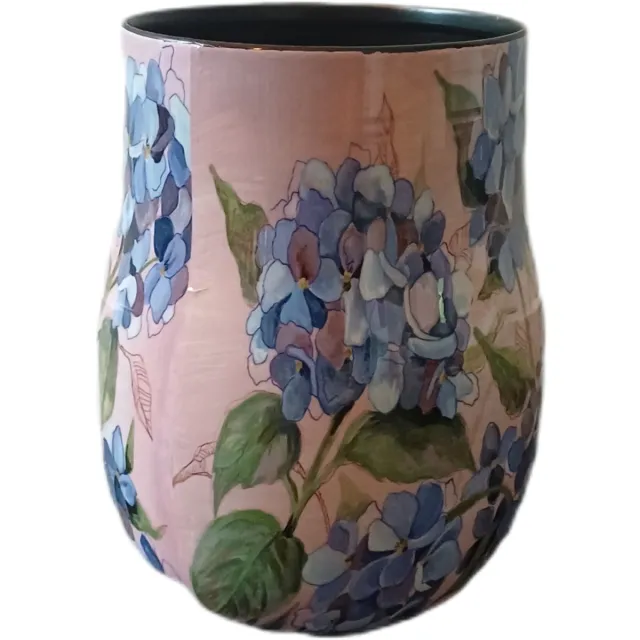 Floran Vaas Bol Naxos D11.8/14.4 H18,5 - Metaal & Epoxy - Exclusieve woonitems voor binnen - Unieke print - Designed by Jet roze