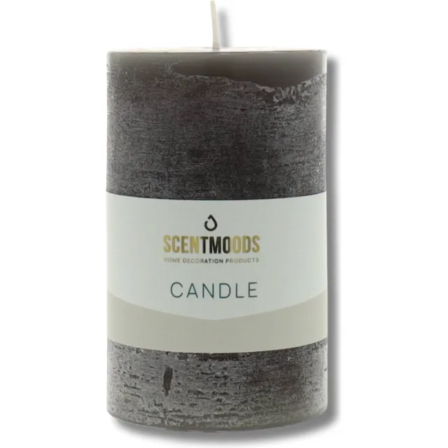 Scentmoods Rustieke kaars - Stompkaars - Zwart - 6,3x10cm