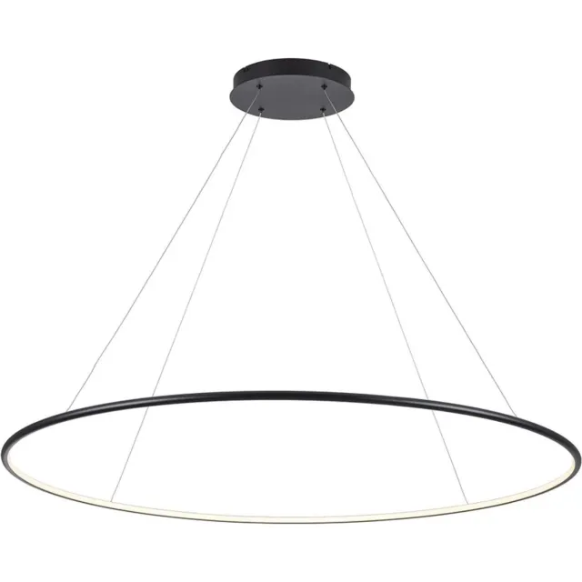 Fantasia Annu LED ringhanglamp zwart ø120 cm, 64W, 2240 lumen, 3000K warm wit, dimbaar, IP20