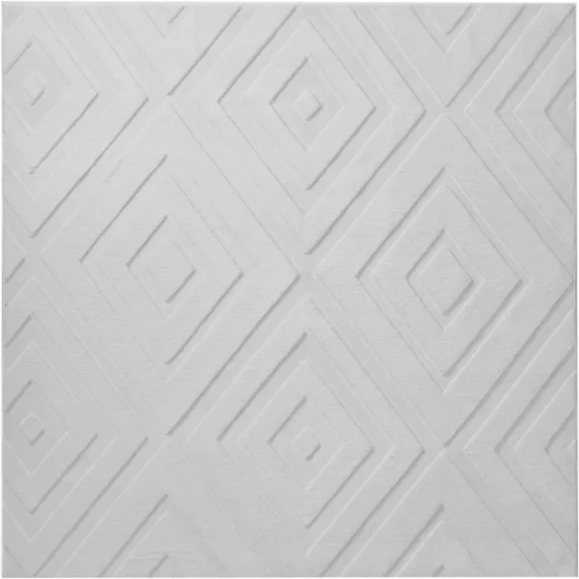 Beliani BORAH - Vloerkleed - Lichtgrijs - 160 x 160 cm - Polyester