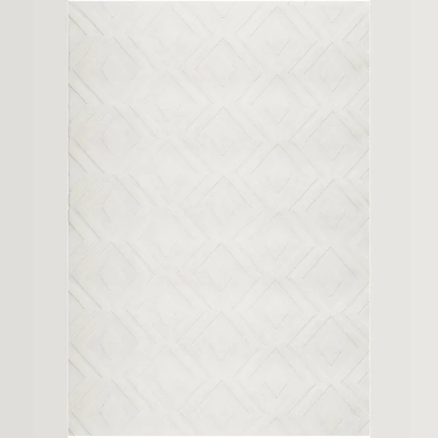 Beliani KEVIREL - Vloerkleed - Off-white - 160 x 230 cm - Jaquard Wit