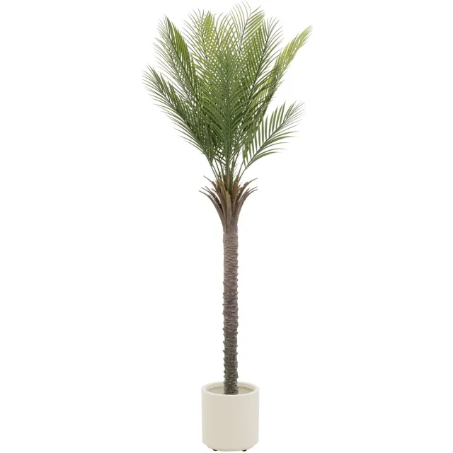 ml-design kunstmatige palmboom 180 cm tropische kunstplant groot levensecht nepplant plastic plant in pot voor binnen buiten woonkamer kantoor slaapkamer balkon tuin hawaii exotische deco palmboom tropisch groen interieur decoratie Bruin, Zwart