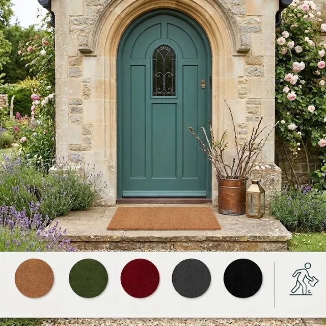 Maison Elara Antislip Kokosmat - Antibacteriële Deurmat voor Overdekte Buitenruimtes - Duurzame Natuurvezel - 40x60 cm - Naturel