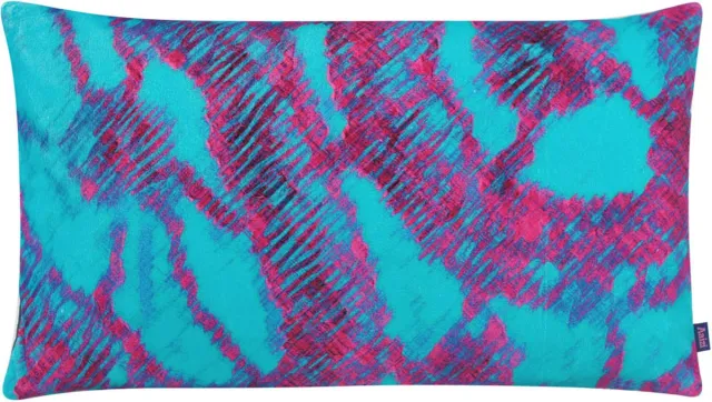 Aaizi velours sierkussen Nyons Fuchsia Jade - 30x50 cm