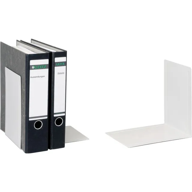 Maul Boekensteunen - grijs - staal - 2 stuks - 24 x 16.8 x 24 cm