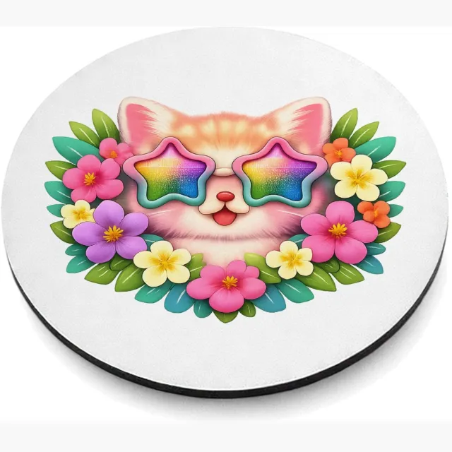 Mr Cadeautjes MDF magnetische fotolijst rond Ø 9,5 - design Een stoer en vrolijk fantasiedier als centraal badge-motief | cadeau Wit