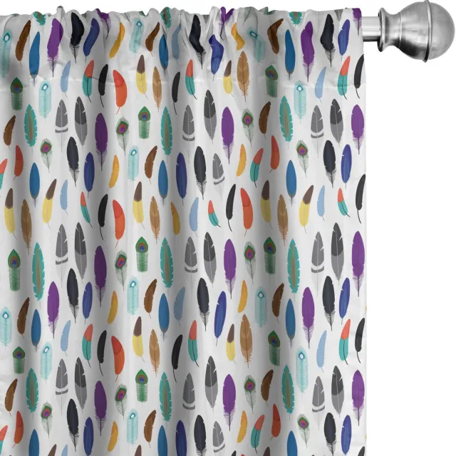 ABAKUHAUS veren gordijnen – geometrische patronen – 2-delige set 75x175 cm Mehrfarbig