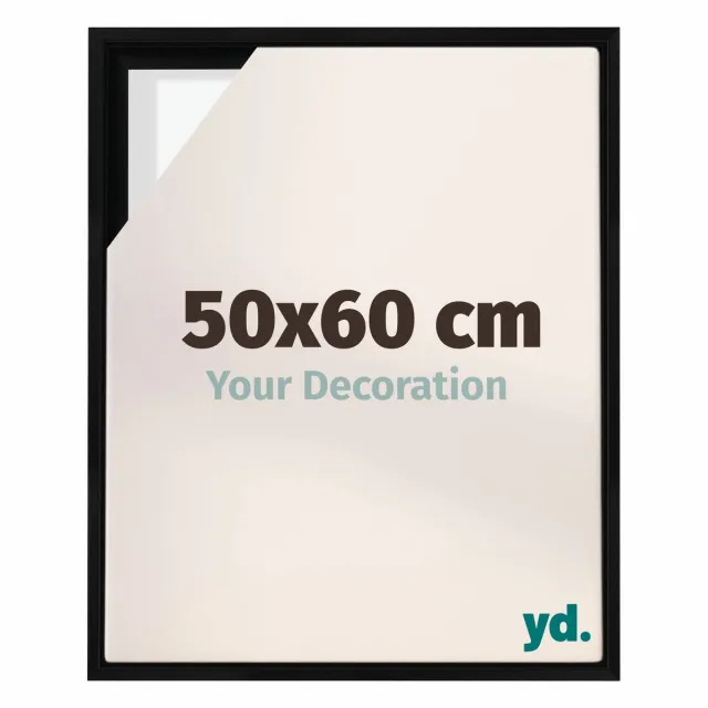 yd. yd, Baklijst 50x60 cm Zwart Mat - Lijst voor Canvasdoek - MDF Lyon