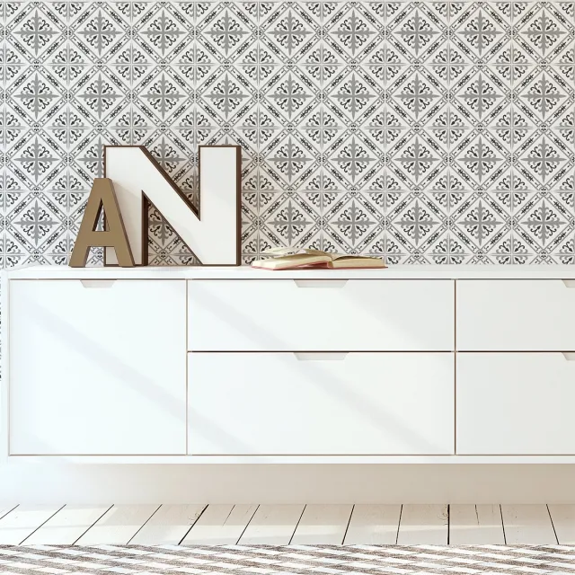 Ambiance Sticker Zelfklevende tegelmuurstickers voor keuken en badkamer - 60 cementtegelstickers, Azulejos Luca - 60 stickers, 20x20cm Multi color