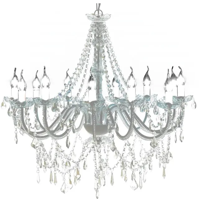vidaXL Kroonluchter Maria Theresa 12-armig Wit