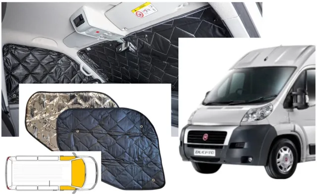 Geschikt voor Fiat Ducato Raamisolatie Fiat Ducato X250 Black Line uitvoering 2006-2014 9 Laags of Citroen jumper, peugeot boxer voorzijde ramen (3 delig)