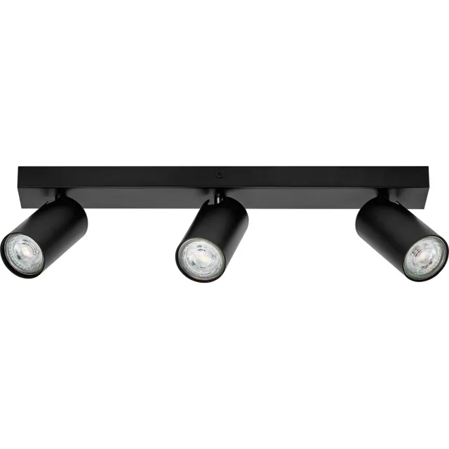 LEDVANCE LED SPOT OCTAGON 3 x 3,4W, GU10, 690lm, zwart, 2.700K kleurtemperatuur, warm witte lichtkleur, tijdloos, vervangbare ledlamp, ideaal voor interieurs, CRI 90, verstelbare koppen, dimbaar