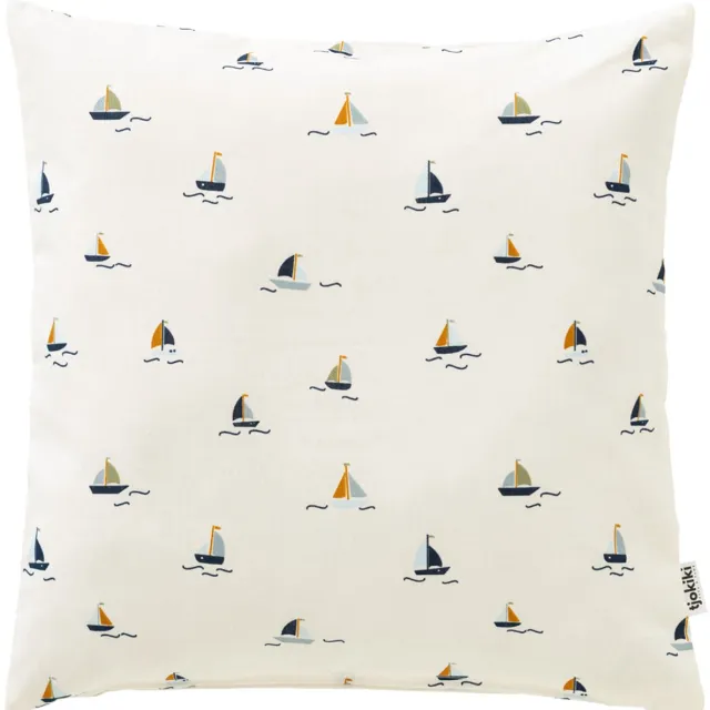 Cottonbaby sierkussenhoes - Boats at sea - 40x40 cm - met rits room met diverse kleuren