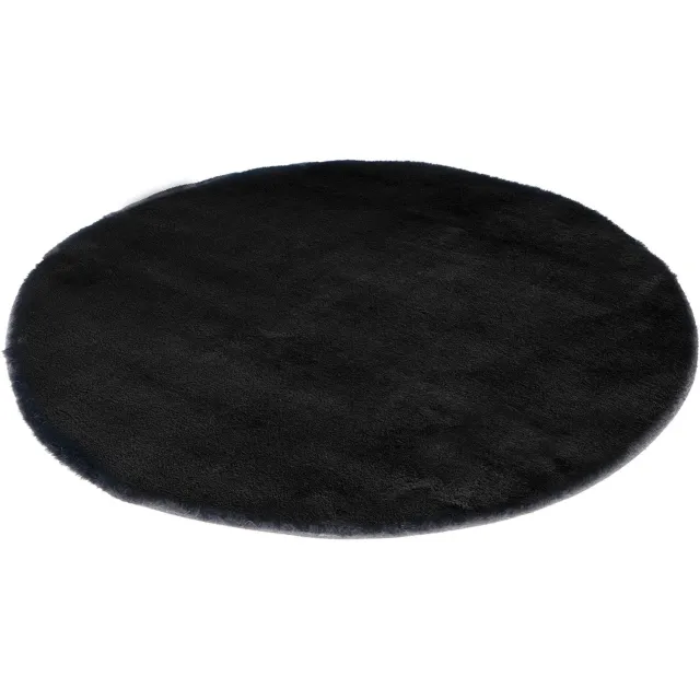 Obsession Rond vloerkleed My Cha Cha 535 zwart – Ø 80 cm – handgetuft en zacht