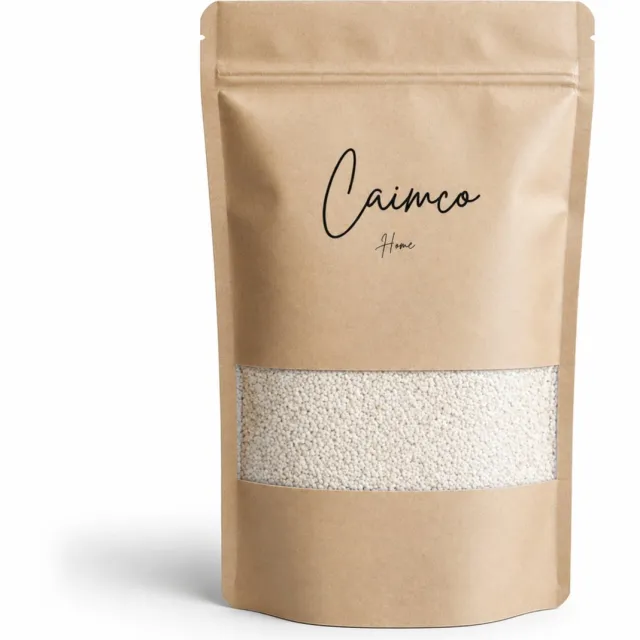 Caimco Kaarsenzand Crème - Natuurlijk Kaarsenzand 500g - Inclusief 5 Lonten - Duurzaam & Herbruikbaar - Lange Brandtijd - Creatieve Sfeerverlichting