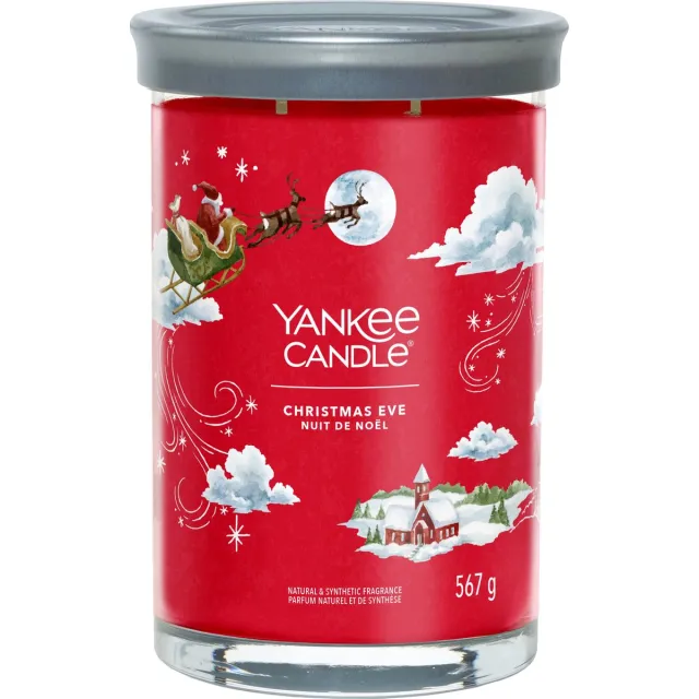 Yankee Candle Christmas Eve Large Tumbler Geurkaars - 100 branduren - twee lonten Rood