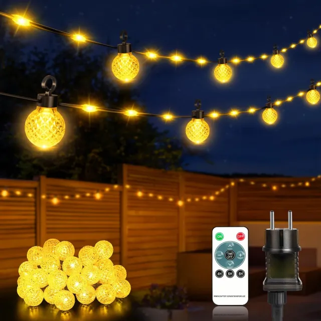Smyl. Lichtsnoer - Verlichting - Sfeerverlichting - 32m LED - Marokkaanse Stijl - Stekkermodel - Warm Licht - 8 Standen - Waterdicht
