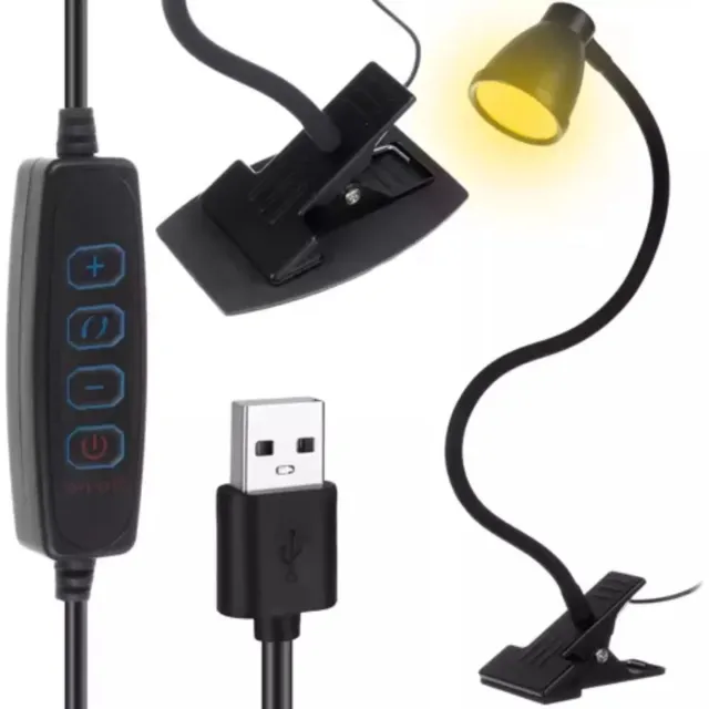 IZOXIS Flexibele Bureaulamp met Clip - Ideaal voor Elke Werkruimte - Zwart