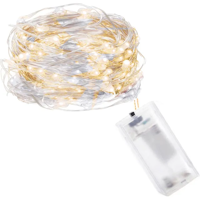 springos Kerstverlichting | 1.9 m | Waterdicht | Op Batterij | LED-Verlichting | Warm Wit/Koel Wit
