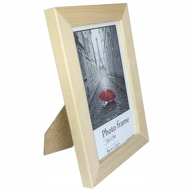 ramka na zdjęcia Houten fotolijst 10x15 cm - staand en hangend Natuurlijk hout