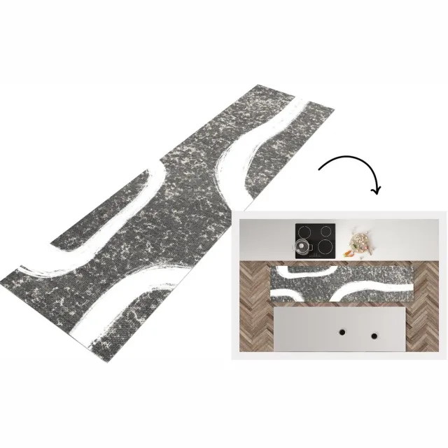 KitchenYeah Keukenloper - Loper keuken - Abstract - Minimalisme - Design - Keukenloper vinyl Multicolor