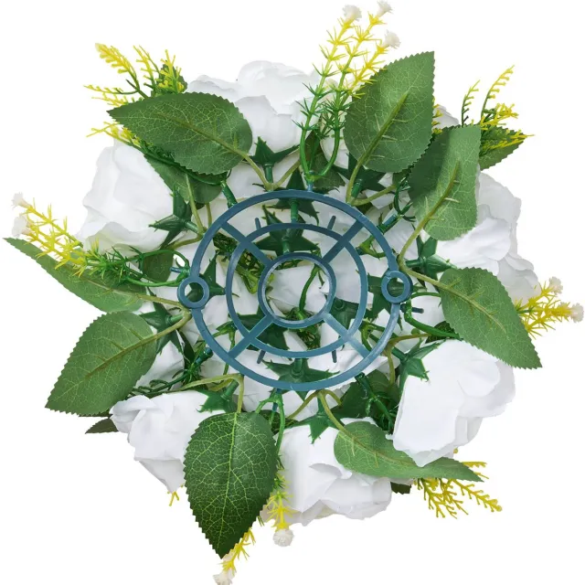 Vevor 10x Bloemenballen voor Bruiloft Kunstbloemstuk 24x24x12cm Wit