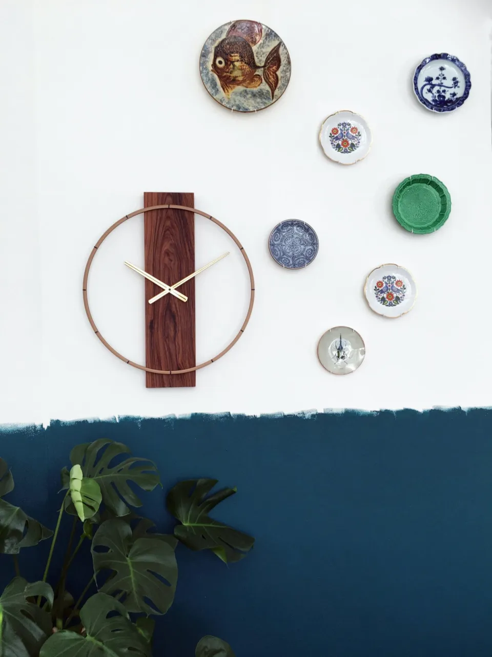 NeXtime Wandklok - 50,8 x 58,2 x 4,3 cm - Hout/Staal bruin, foto 5