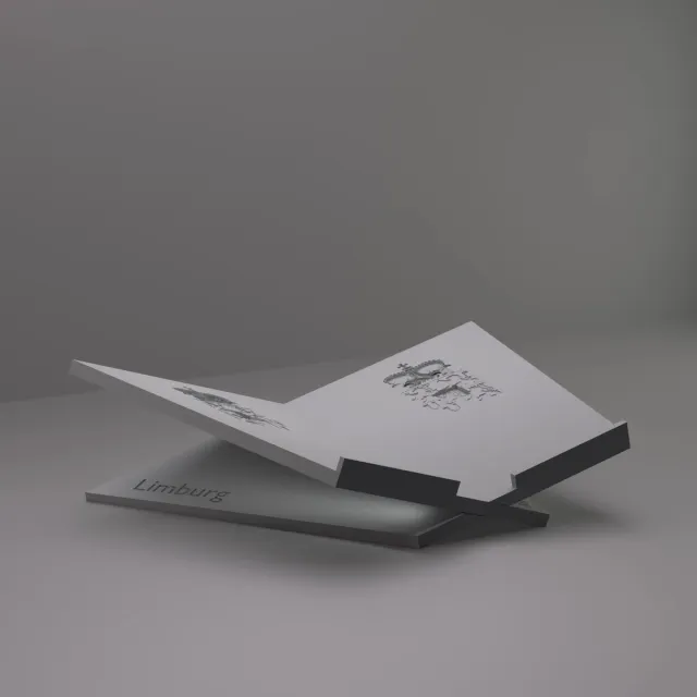 3d-gezellig Boekenstandaard Limburg - Boekensteun - Boekenhouder - Book Holder - 37*25*10 cm - Grijs - 100% gerecycled PLA (bioplastic)