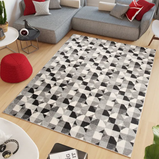 Tapiso Lazur Vloerkleed Grijs Modern Woonkamer Abstract Tapijt Maat- 160x220 Grijs Zwart