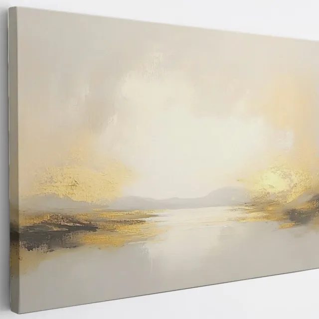 Saammp Canvas Schilderij - Landschap - Neutraal - Abstract kunstwerk - 30x20 - Foto op canvas - Wanddecoratie - Muurdecoratie Woonkamer - Slaapkamer decoratie - Canvas Print Multicolor