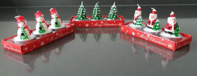 SUNMOOL Kerst Kaars Set - 9 Stuks Multi