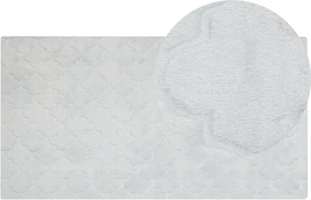 Beliani GHARO - Hoogpolig vloerkleed - Lichtgrijs - 80 x 150 cm - Polyester