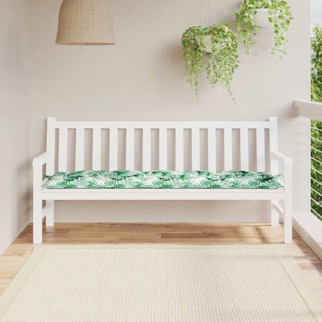 vidaXL Tuinbankkussen 180x50x7 cm oxford stof bladpatroon groen