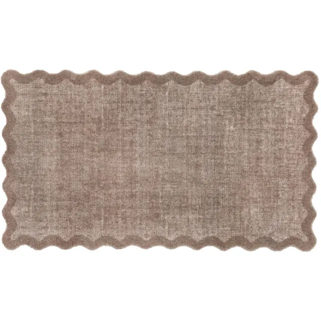MD-Entree MD Entree - Design mat - Universal - Wave Border Taupe - Vloerkleed - Antislip - Machine wasbaar - 67 x 120 cm
