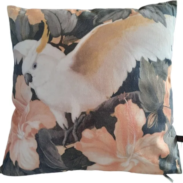 Furnilux Sierkussens - 45x45 cm - Set van 2 - Tripple Bird Design Zwart|Grijs|Roze