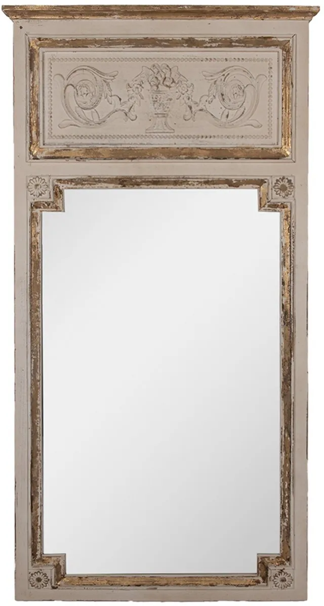 Clayre & Eef Spiegel 80x5x158 cm Beige Hout