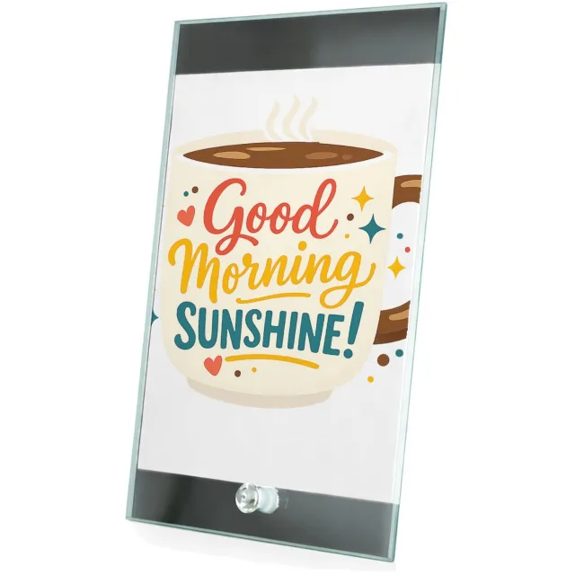 Mr Cadeautjes Glasframe 15 x 23 - design Feestelijke koffie-mok met warme, persoonlijke ochtendboodsc | cadeau Wit