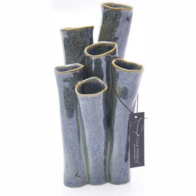 Villa Pottery Vaas - Villa Pottery - Decoratie - Woondecoratie - porselein - waterdicht - New Juul 1_3 Blue reactive Blauw