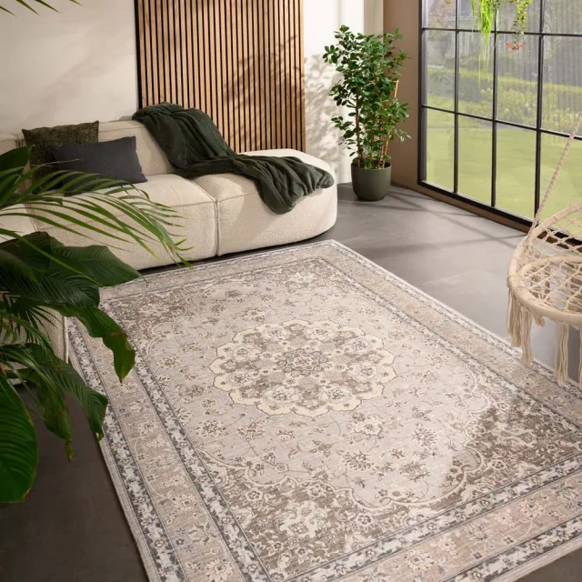 Heritaged Vintage buitenkleed - Valenca Nova beige/lichtgrijs 80x150
