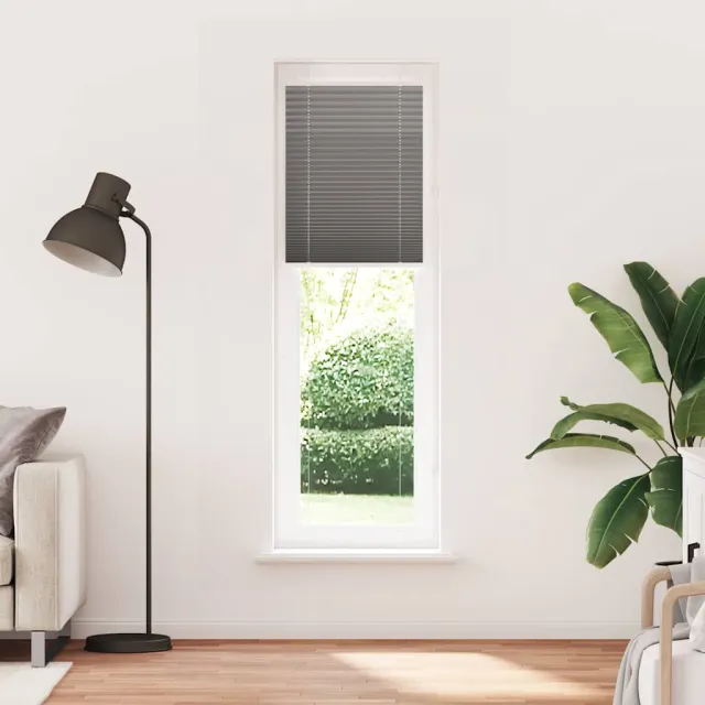 vidaXL Plissé rolgordijn 65x200 cm stofbreedte 64,4 cm antraciet Anthraciet