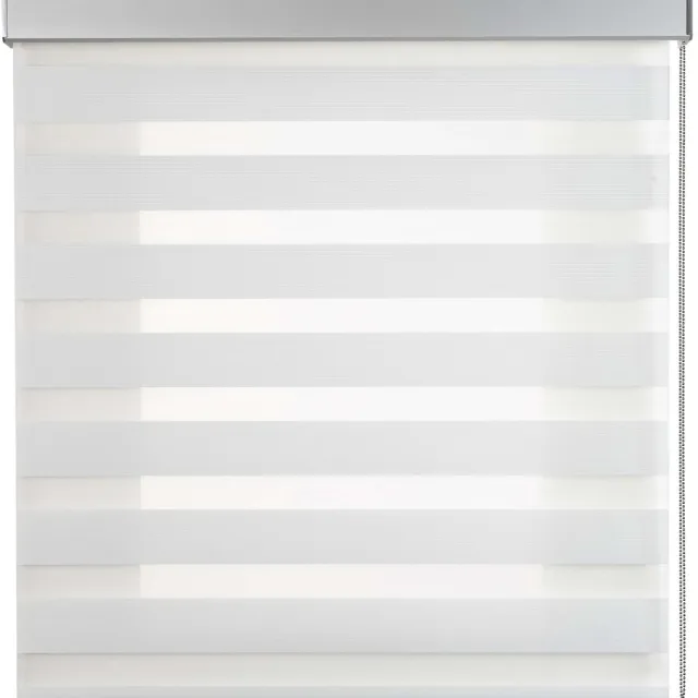 Storesdeco Duo rolgrodijn met hoogwaardige aluminium afwerkingen, Wit 100x250cm White
