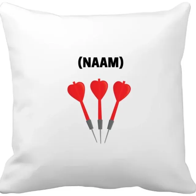Akyol darten met eigen naam Kussen hoes - Dartbord - darter - sport - 40 bij 40 cm Multicolor