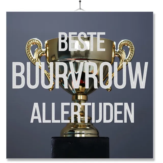 MC Living Tegel Met Opdruk | Verjaardag kado | Toilet WC | Beste buurvrouw allertijden Multi-Color