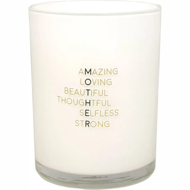 My Flame Lifestyle MY FLAME - Sojakaars - MOTHER - 10x12.5cm - 100 Branduren - Fresh Cotton Wit