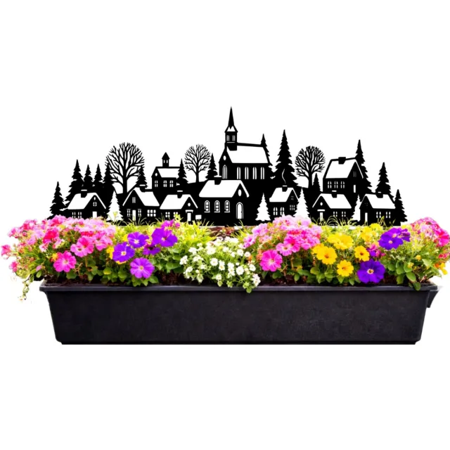 Anwicar Tuin Decoratie Buiten Zwart 60x30x1,5 cm - Tuinhuis Decorat - Tuinversiering - Metaal Tuindecoratie